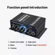 400W Mini HiFi Digital Stereo Audio 2 Channel Amplifier Power Amp 12V Car Home