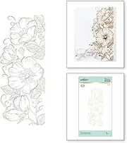 SPELLBINDERS PAPERCRAFTS, INC Spellbinders Glimmer Hot Foil Plate by Becca Feeken-Sweet Blooms Border-Delicate Impressions, Metal