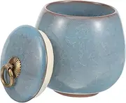 Ceramic Pet Cremation Urn for Ashes Small Urns for Dogs and Cats Durable Keepsake Memorial Airtight Seal for Secure Storage Thoughtful Pet Memorial Lake