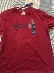 Polo Ralph Lauren Burgundy Polo67 Logo S/S T Shirt Sleepwear Men’s L $42