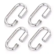 SHONAN 3 Inch Stainless Steel Chain Quick Links- 4 Pack 5/16” Large Locking C...