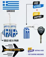 GREECE , GREEK FLAG , BUY 1 PAIR MINI BOXING GLOVES & GET 1 FREE KEYRING