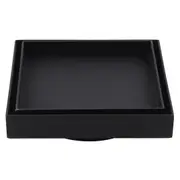 ACA 115x115mm Black Smart Tile Insert Floor Waste Shower Grate Drain