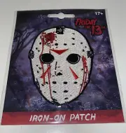 Friday The 13th Jason Voorhees Mask Iron On Patch White