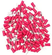 American Terminal E-SR8-500 500PCS Red Insulated Fork Spade Wire Connector Elect