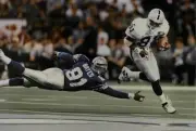 Tim Brown Oakland Raiders runs with the ball 1990s Old Photo 4