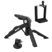 Hand Pistol Grip Pocket Tripod + Mobile Smart Cell Phone Holder and GoPro Mount