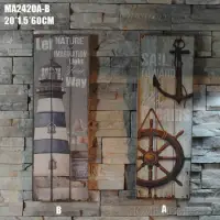 在飛比找蝦皮購物優惠-[HOME] 地中海風海洋壁飾 2款 掛飾 掛畫 燈塔 船錨