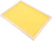 LALAFINA Your Space 1pc Children's DIY Bulletin Board Hexagon Design Soft Cork Photo Board Home Decor Natural Wood