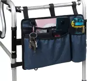 Caroo Walker Bag Basket with Cup Holder Suit for Adult Folding Walkers Rollator