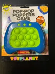 Brand New Toy Planet Pop It Game Light Up Fidget Sensory Toy Game Blue & Green