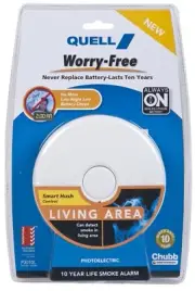 Quell WORRY-FREE PHOTOELECTRIC ALARM Living Area, Smart Hush Control, White