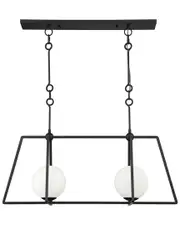 Lumanity Stratus Large 2-Light Linear Bronze Chandelier