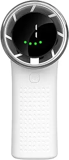 Portable Handheld Fan, Mini Handheld Turbo Fan, Small Pocket Fan, USB Rechargeable Personal Fan, 4000mAh, 5 Wind Speeds, Real-time Display of Power, Suitable for Outdoor/Travel/Home(White)