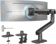 Heavy Duty Monitor Arm for Ultrawide Screens up to 49", Holds 40 lbs,Aluminum...