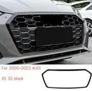 For 2020-2023 AUDI A5 S5 Black ABS Front grille grille frame cover trim trim 1X