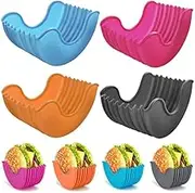 4Pcs Retractable Burger Fixed Box Adjustable Hamburger Holders Reusable Washable Retractable Hamburger Clip Silicone Rack Holder Burger Box for Burger Lovers Adults and Children