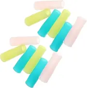 Housoutil 12 Pack Manicure Scissor Covers Silicone Cuticle Trimmer Protective Covers Tweezers Cap