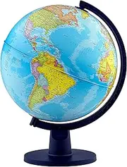 Scout World Globe- Great Quality Globe for Kids & Teachers- More Than 4,000 Name Places- Great Color & Unique Construction- Up-to-Date World Globe- Geography Globe with Stand- 12