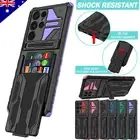For Samsung S25 S24 S23 S22 S21 20 FE Ultra Plus Case Shockproof Card Slot Cover