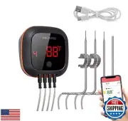 Inkbird IBT-4XS Bluetooth Wireless Grill BBQ Thermometer for Grilling with 4