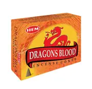HEM - Dragons Blood - 120 Incense Cones - Bulk Box - Indian Dhoops