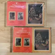 VTG American Greetings Christmas Cards Assortment Whimsical Blank 2-pack New 80s