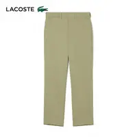 在飛比找momo購物網優惠-【LACOSTE】男裝-錐形褲管輕質斜紋工作褲(卡其色)