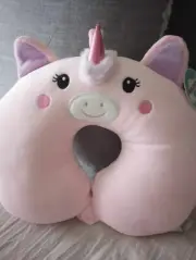 Smoochy Pals Unicorn Kids Girls Neck Plush Pillow NWT