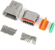 MAX COOL Deutsch DT Connectors 12-Way 12 Pin Electrical Connector Waterproof Plug Kit Male & Female