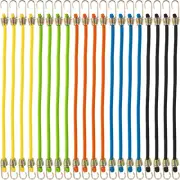 20 Pack Mini Bungee Cords with Hooks 10 Inch Short Rubber Elastic Cord for Tent