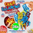Chairs Stacking Tower Balancing Game 36 Pcs Fun Balance Stacking Building Blocks
