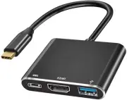 Digital AV Multiport Adapter Apple USB-C USB 3.0 To 4K HDMI AV Adapter, Black