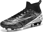 [NUTTOPL] Boys Football Boots Kids Soccer Athletics Astro Turf Training Shoes High Top Non-Slip Junior Soccer Shoes Outdoor Sneakers for Unisex