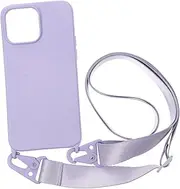 Silicone Phone Case Crossbody Cell Phone Pouch Mobile Phone Cover Phone Strap Cell Phone Protector Decorative Phone Cover Double 14pro Soft Edge Silica Gel Wide Lanyard