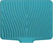 Silicone Dish Drying Mat - Heat-Resistant, Quick-Dry, Diversion Open Slope Drain Mat - 40x33cm - - for Kitchen Countertops