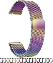 [Generic] Stainless Steel Mesh Metal Watch Band 12mm 14mm 16mm 18mm 20mm 22mm 24mm Quick Release Magnetic Adjustable Watch Strap Mesh Woven Smartwatch Replacement Straps for Men Woman