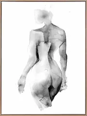 Flawless Female Charcoal I Canvas Art Print