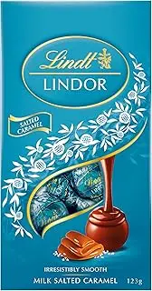 Lindt Lindor Milk Salted Caramel Chocolate Bag 123g