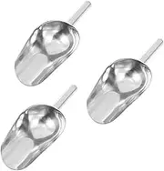 OKUMEYR 10 Inch Stainless Steel Ice Bucket Scoop Slip Grip Bar Ice Scoop Food Shovel Kitchen Gadget Set of 3