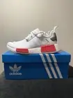 NEW Adidas Originals NMD R1 White Vivid Red (GX9527) Men's - Size 5.5