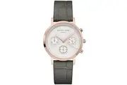 Rosefield Chronograph NCGRG-N95 White Dial Grey Leather Womens Watch