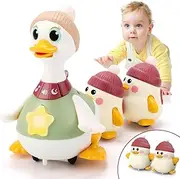 KaeKid Baby Toys 6-12 Months Musical Dancing Duck Toy Set with Music & Lights, Tummy Time Toys, Crawling and Interaction Modes, 1 Year Old Girl Boy Baby Christmas Birthday Gifts