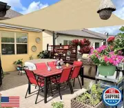 INFRANGE 20' x 20' Rectangle Sun Shade Sails Canopy UV Block for Patio Deck P