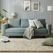 [koala] Lounging 3-Seater Sofa, Durable Singular-Seat Cushion with Washable Covers, Timeless Design for Home Living Room, Office Couch, Tool-Free Assembly, Premium Textured Twill Weaved Stormy Sea