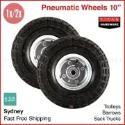 10 Inch Pneumatic Wheels Hand Trolley Cart Sack Truck Wheelbarrow Tyres 16mm