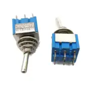 (2-pcs) DPDT 2PDT Mini Toggle Switches Panel Mount ON-ON 6A 120V ~ US SELLER