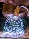 Snow Flakes Personalised Name Christmas Bauble LED Light Hanging Decoration
