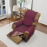 [Luxshare Home] Recliner Chair Covers Reversible Sofa Cover Couch Cover for Pets Lazy Boy Furniture Protector(28''Recliner Large,Burgundy/Camel)