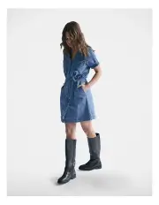 [Decjuba] Chloe Button Down Denim Dress in Bright Blue